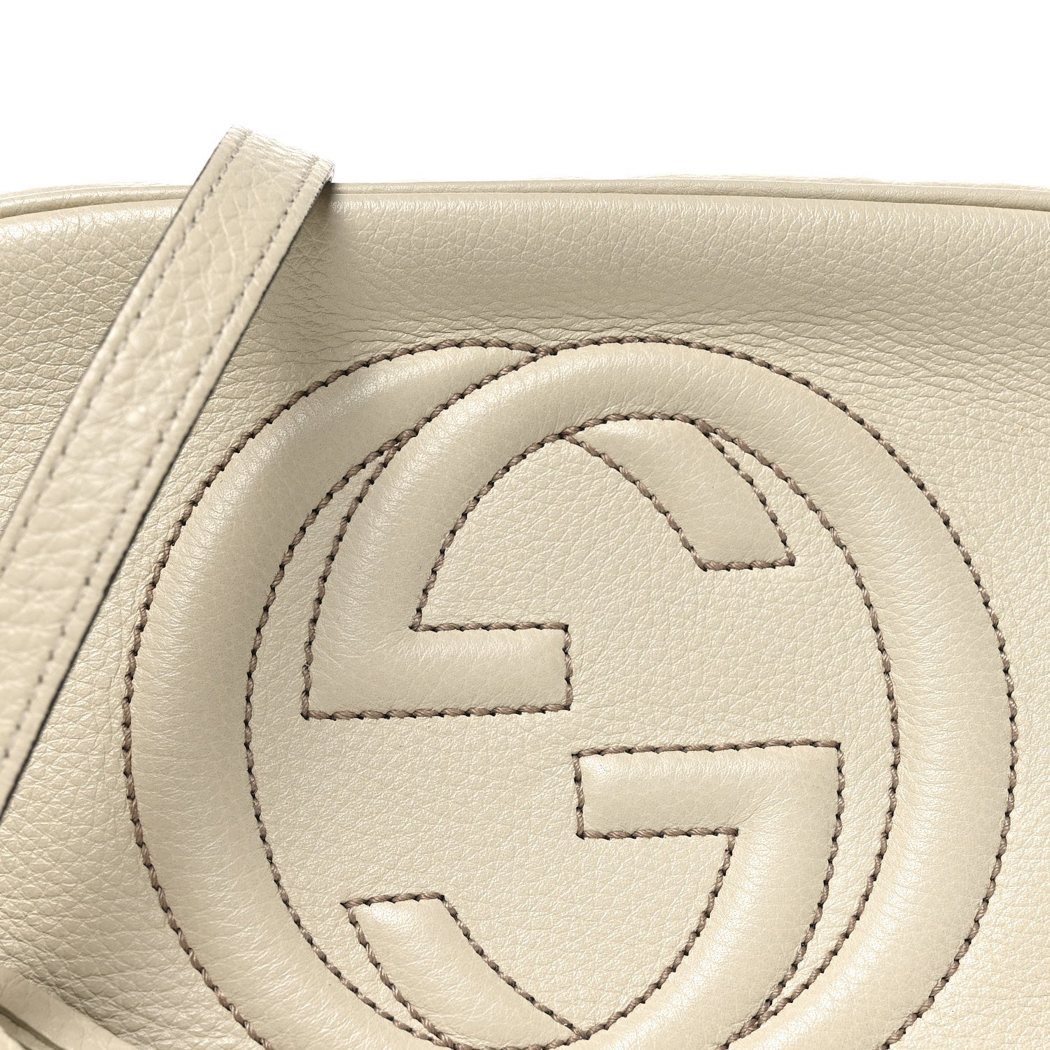 Gucci Pebbled Calfskin Small Soho Disco Bag Off White 7 of 9