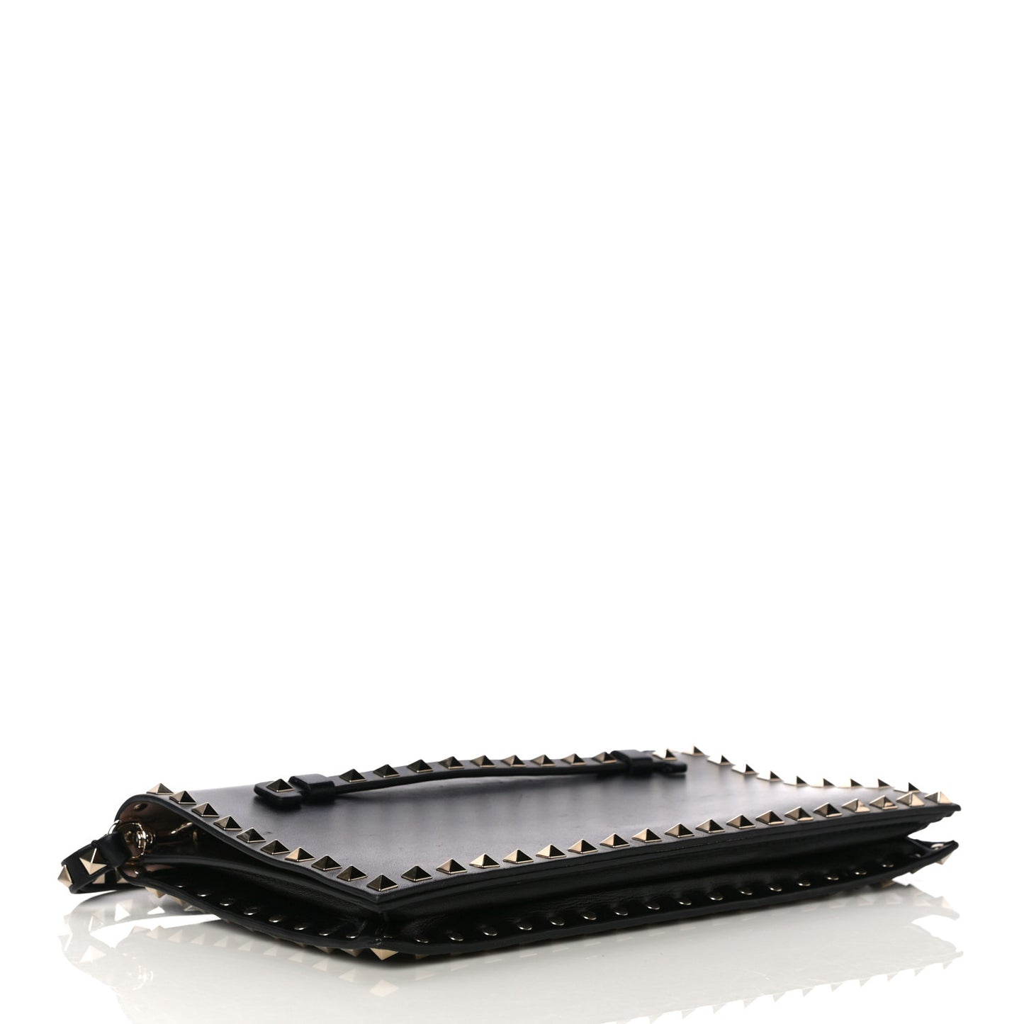 Nappa Rockstud Wristlet Clutch Black