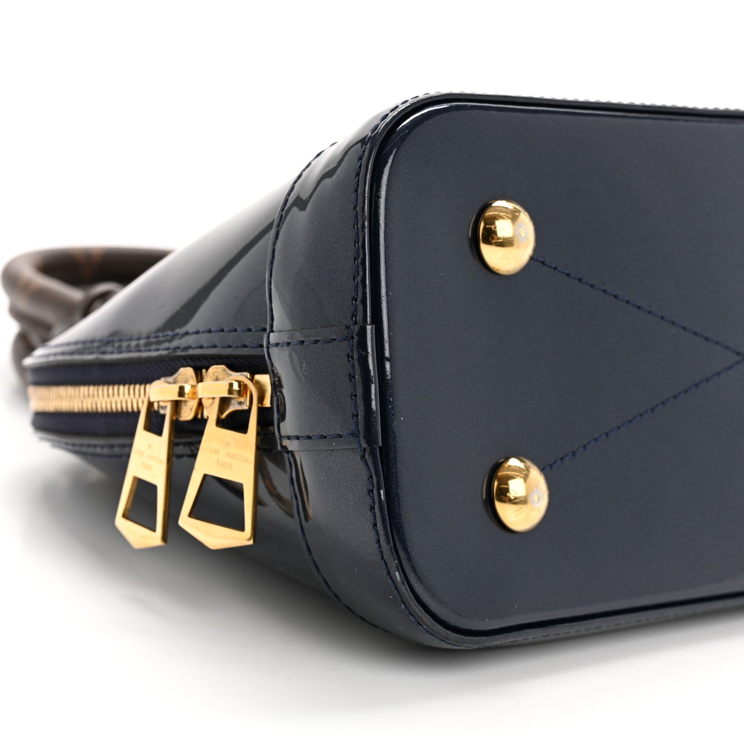 Louis Vuitton Patent Monogram Alma BB Marine 8 of 9