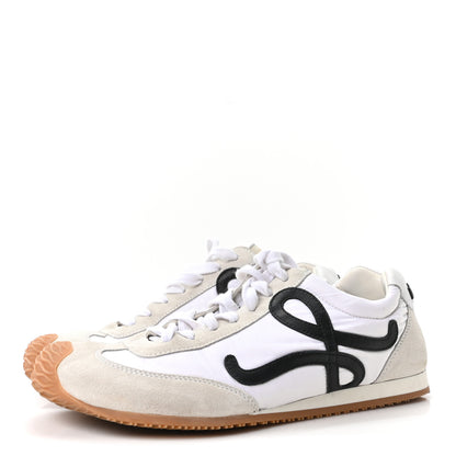 Loewe Nylon Suede Ballet Runners 2.0 Sneakers 40 White Black 4 of 9