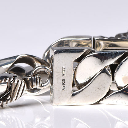 Gucci Sterling Silver Tiger Head Motif Gourmette Bracelet 4 of 6