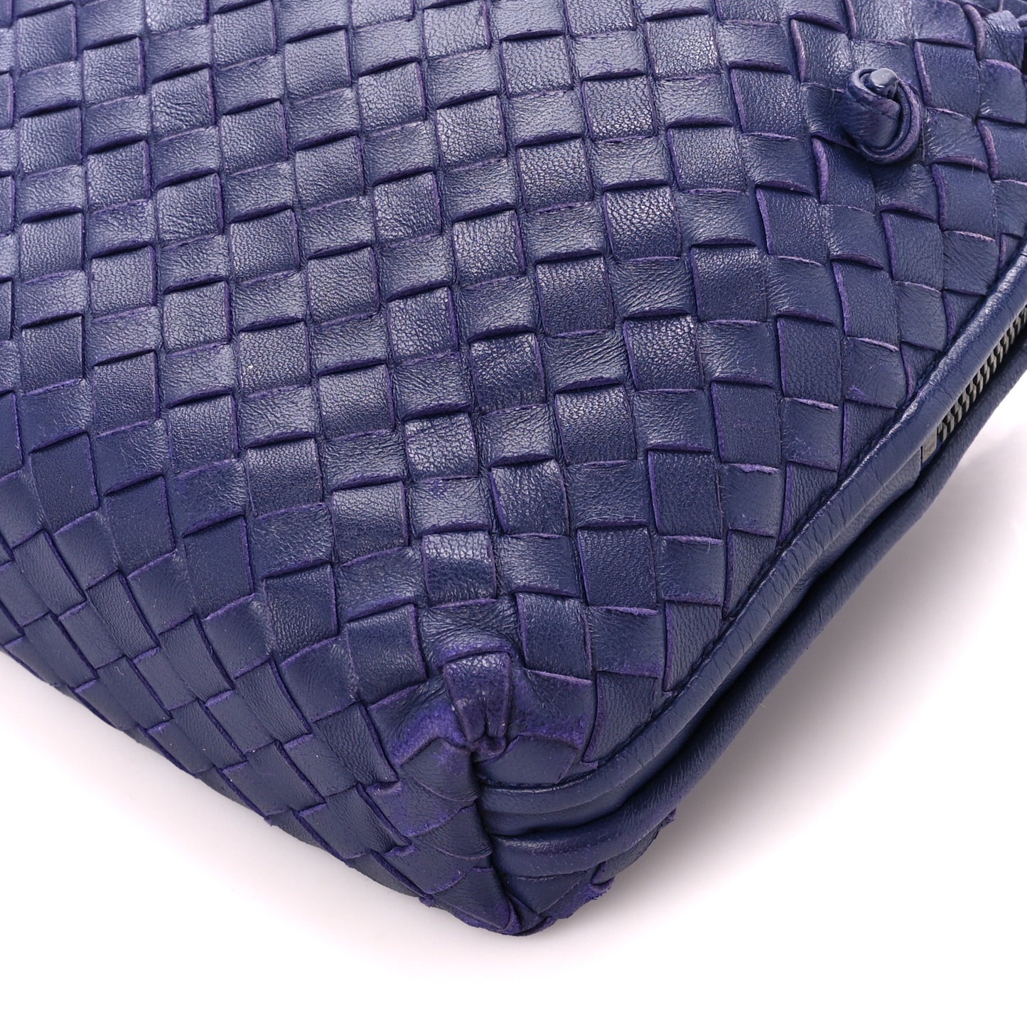 Nappa Intrecciato Nodini Crossbody Messenger Purple