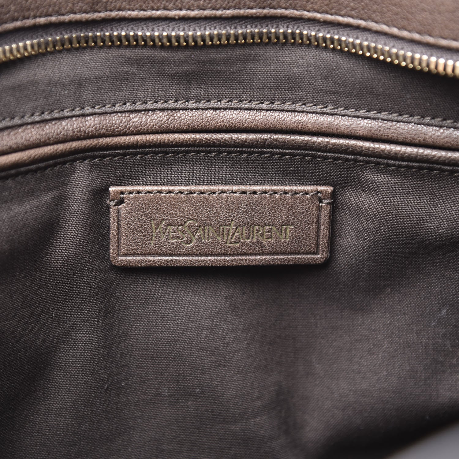 Saint Laurent Calfskin Medium Cabas ChYc Dark Brown 7 of 9