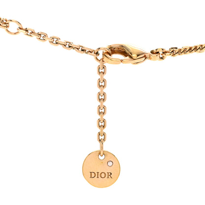 Christian Dior Metal Crystal Petit CD Double Necklace Gold 4 of 4