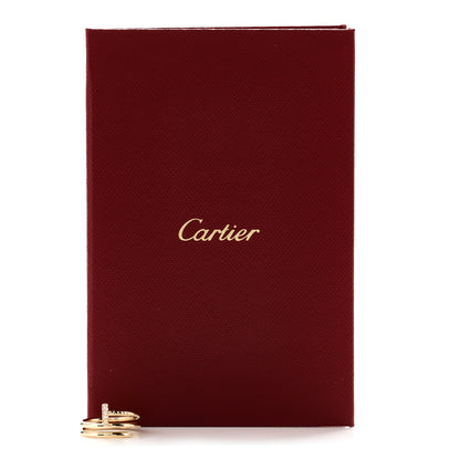 Cartier 18K Yellow Gold Diamond Double Juste Un Clou Ring 48 4.5 6 of 6