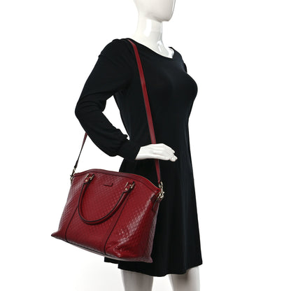 Gucci Soft Microguccissima Large Dome Satchel Red 3 of 9
