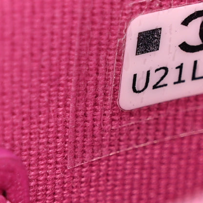 Chanel Iridescent Mirror Goatskin Hook Card Holder Fuchsia 8 of 11