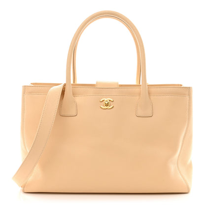Chanel Calfskin Cerf Executive Shopper Tote Light Beige 3 of 19