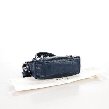 Balenciaga Agneau Giant 12 Silver Hardware Mini City Bleu Obscur 4 of 7