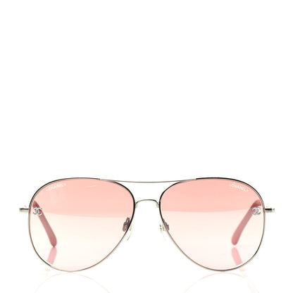 Chanel CC Aviator Sunglasses 4189-T-Q Pink 2 of 6