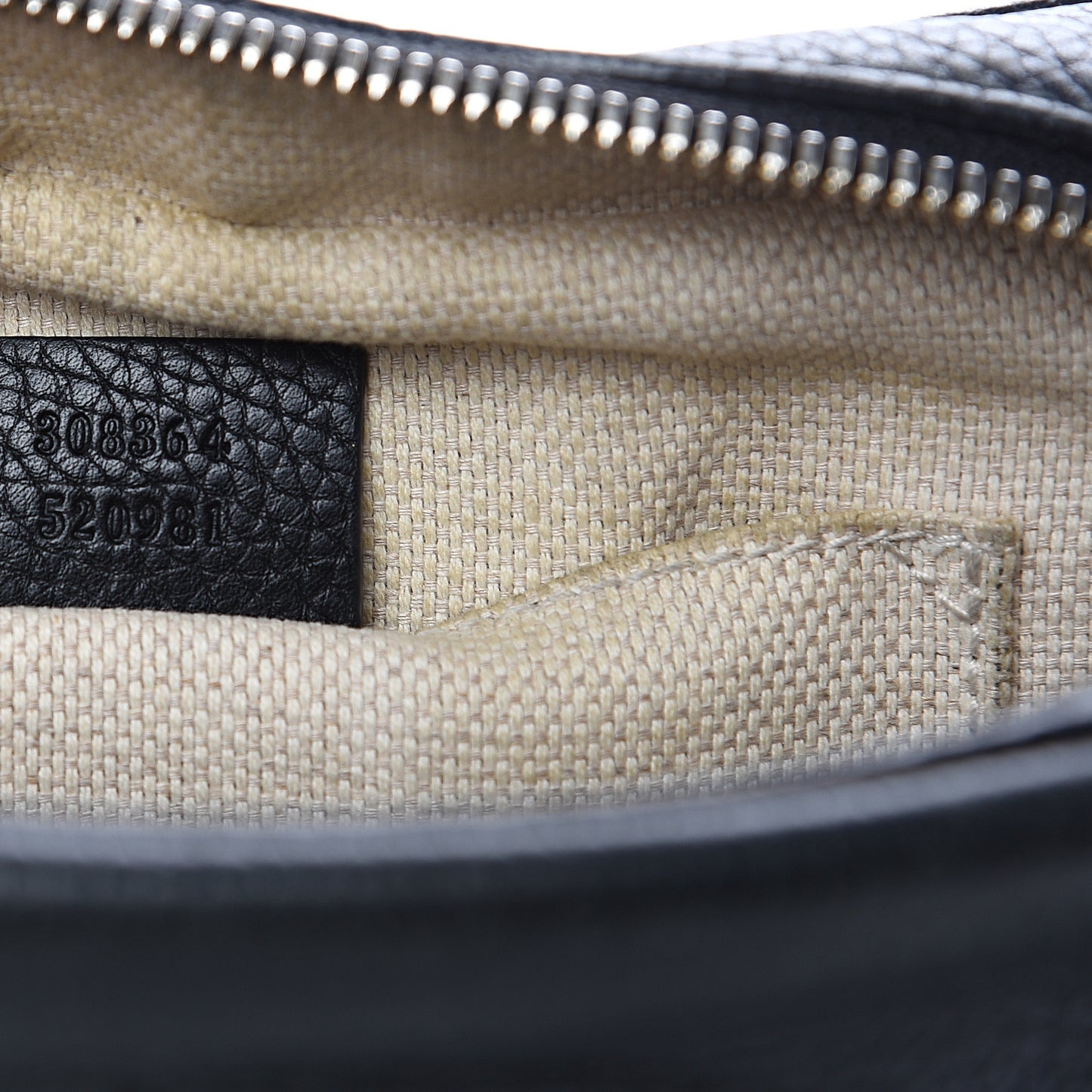 Pebbled Calfskin Small Soho Disco Bag Black