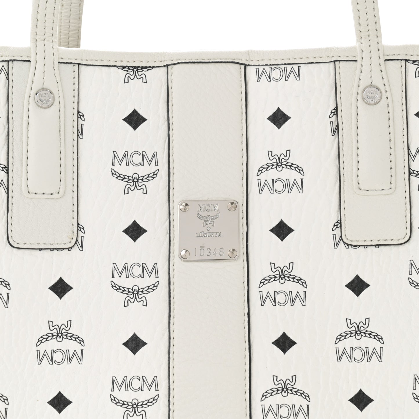 Visetos Medium Liz Reversible Shopper Tote White