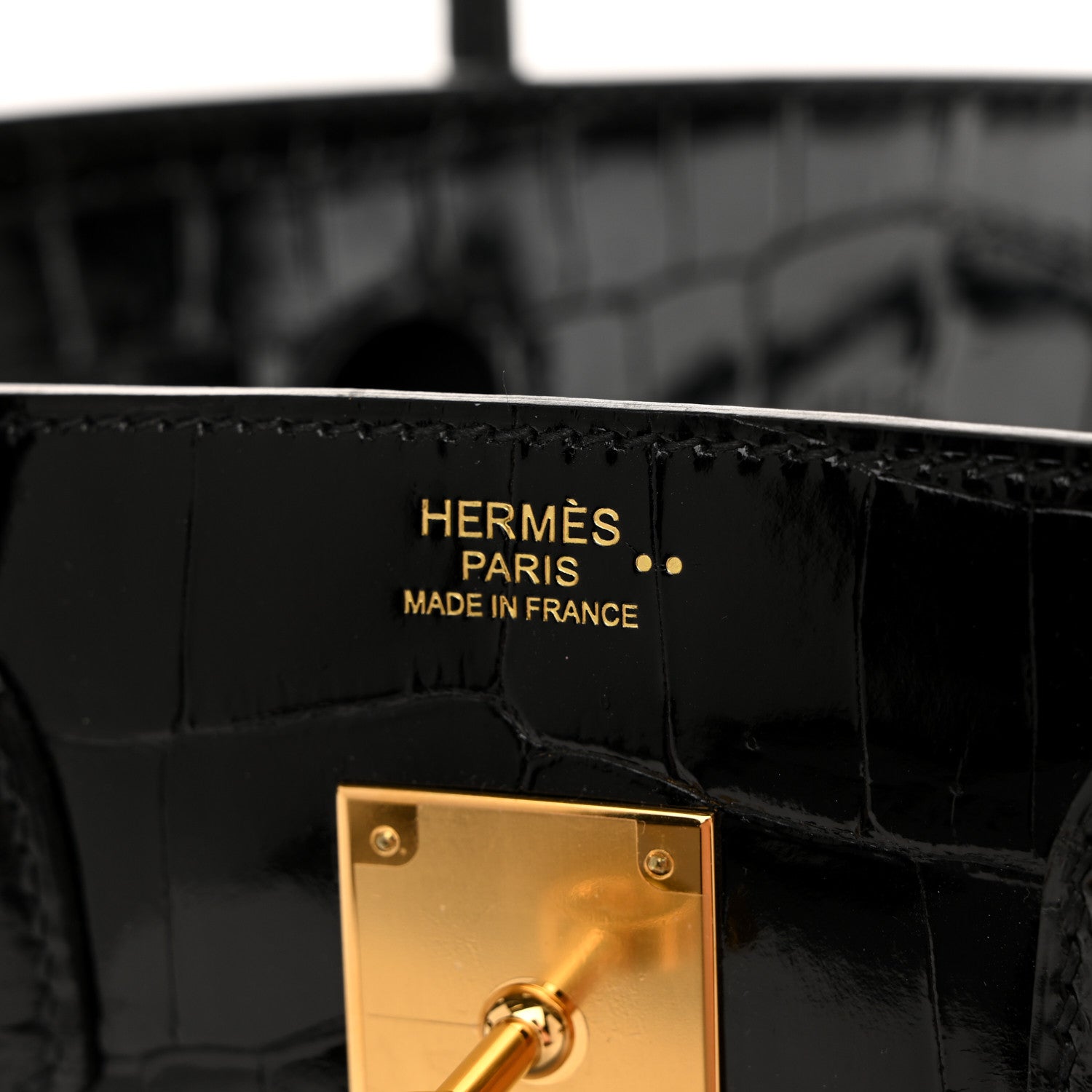 Hermes Shiny Niloticus Crocodile Birkin 30 Black 6 of 12
