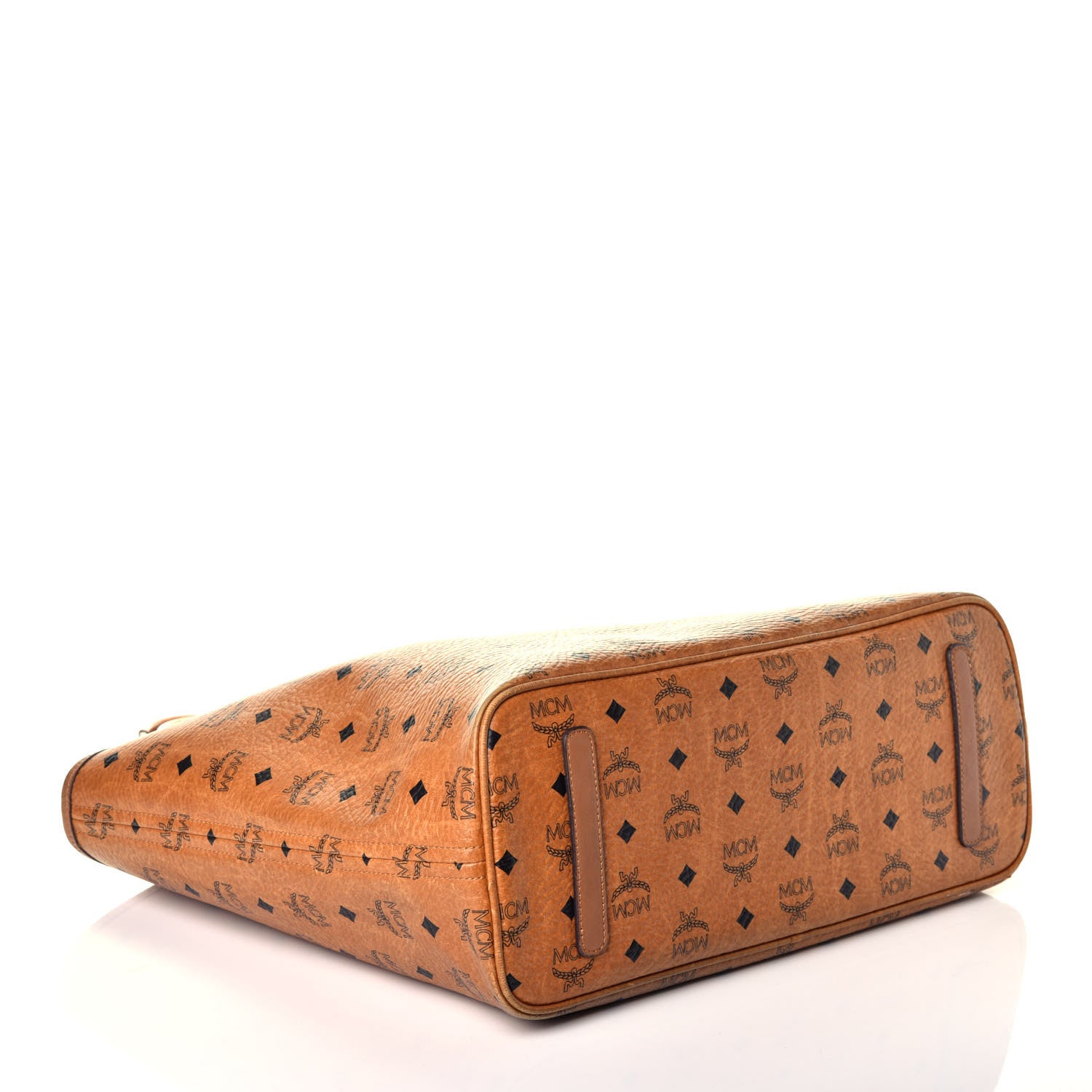 MCM Visetos Shopper Tote Cognac 6 of 15