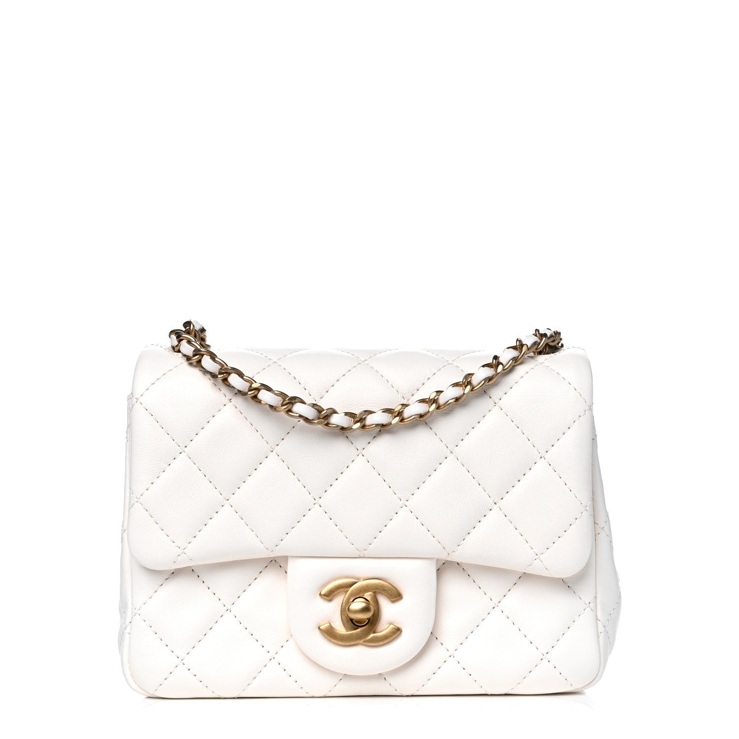 Chanel Lambskin Quilted Mini Pearl Crush Flap White 1 of 10