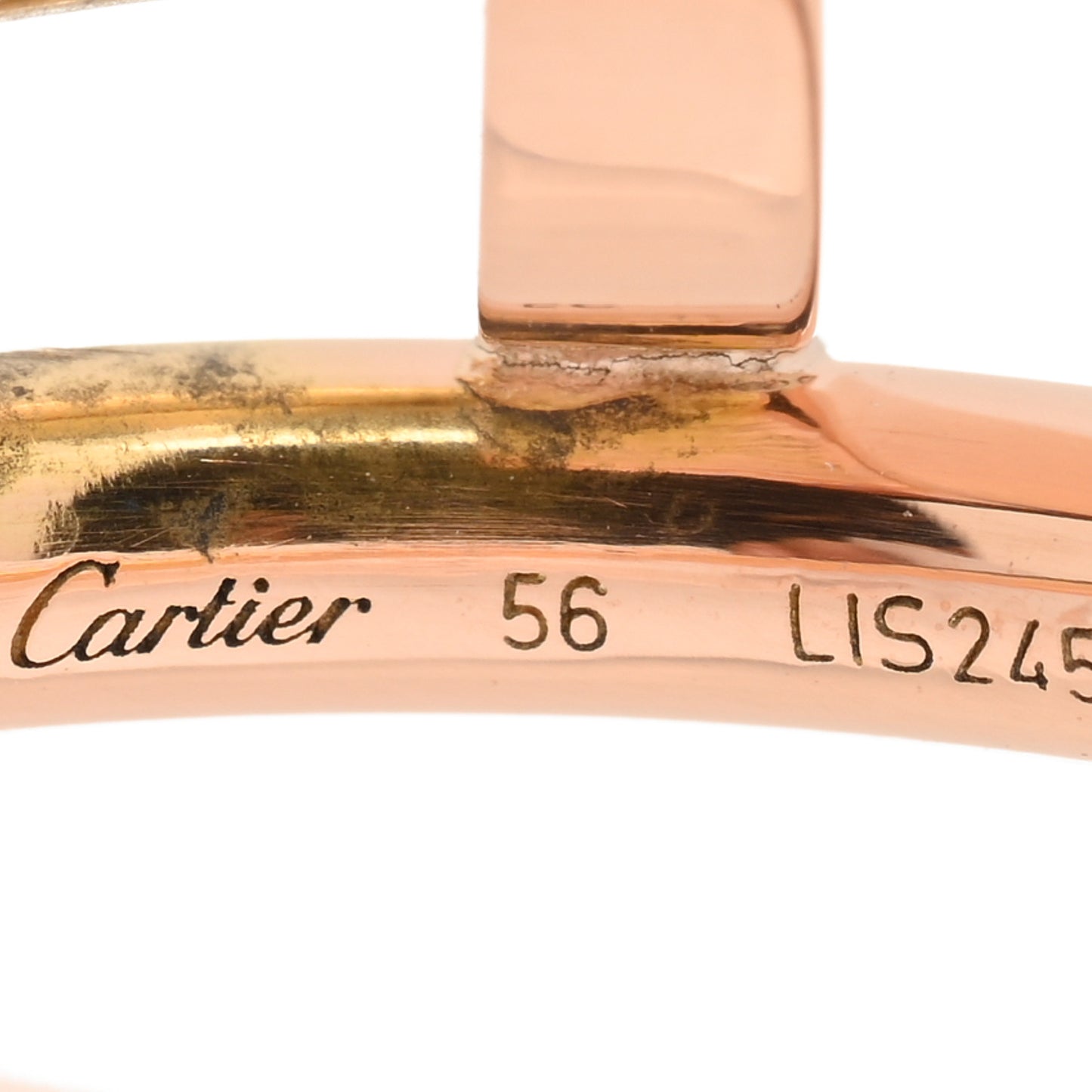 18K Pink Gold Juste Un Clou Ring 56 7.5