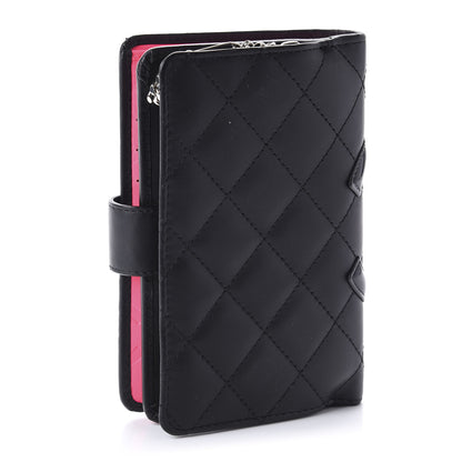Chanel Calfskin Quilted Cambon Zipped Pocket Wallet Black 3 of 10