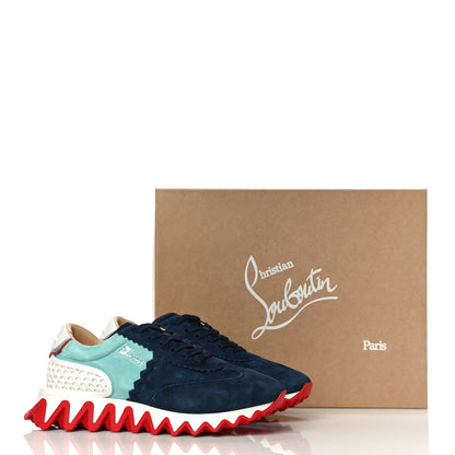 Christian Louboutin Suede Mens Loubishark Sneakers 43 Blu Scuro Source 10 of 10