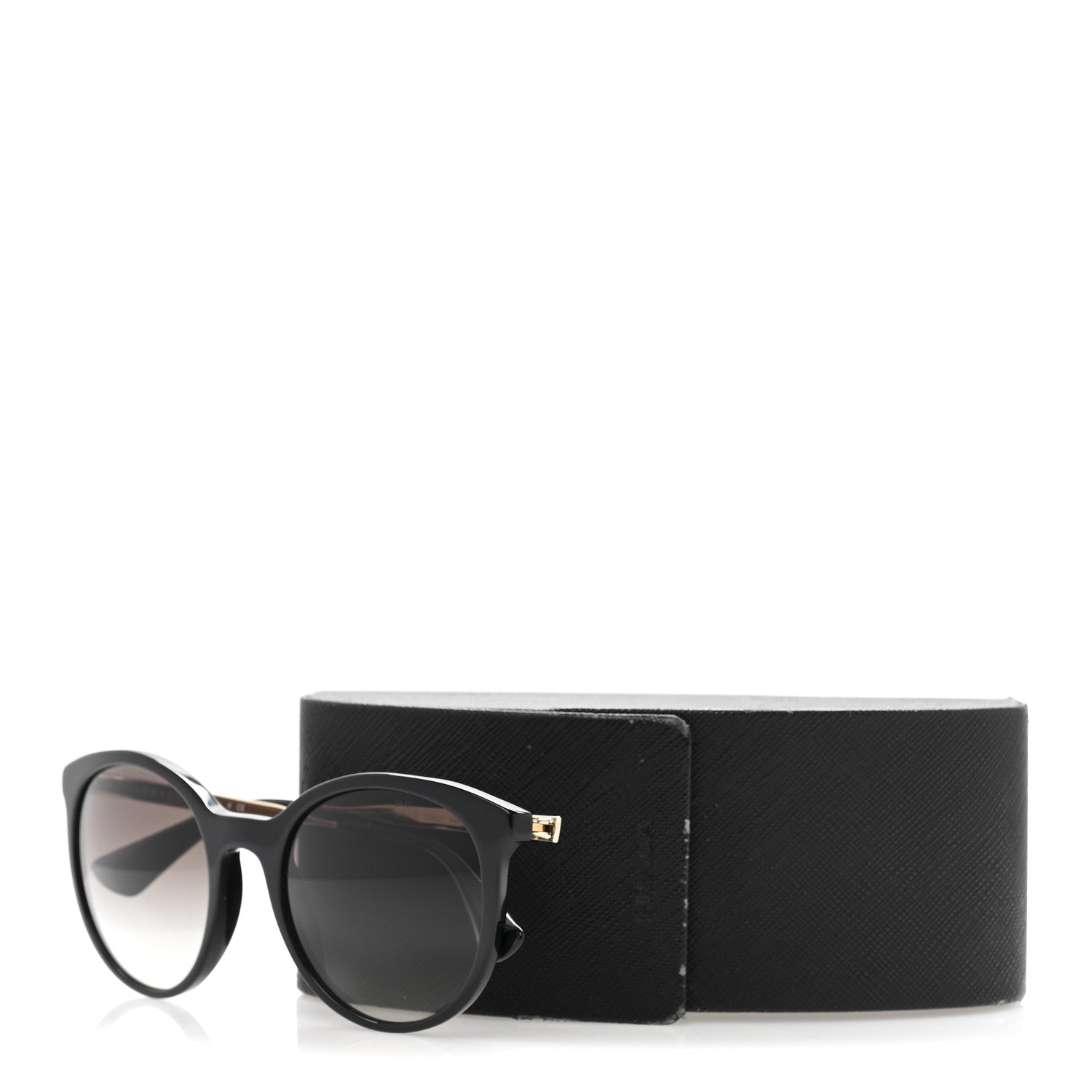 Prada Metal Aviator Sunglasse SPR 17S Black 9 of 9