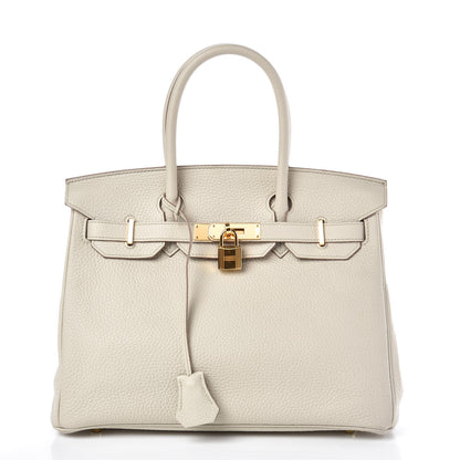 Hermes Taurillon Clemence Birkin 30 Beton 1 of 7