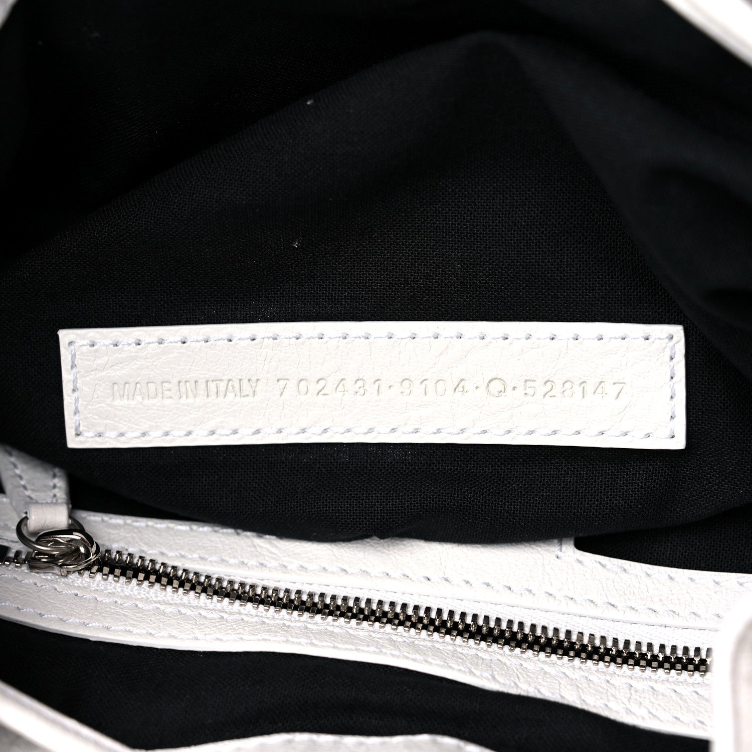 Balenciaga Agneau Arena Le Cagole Bucket Bag XS Optic White 8 of 11
