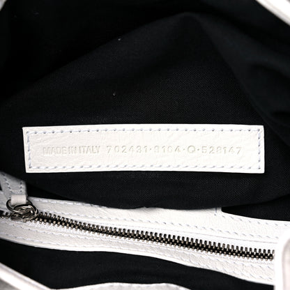 Balenciaga Agneau Arena Le Cagole Bucket Bag XS Optic White 8 of 11