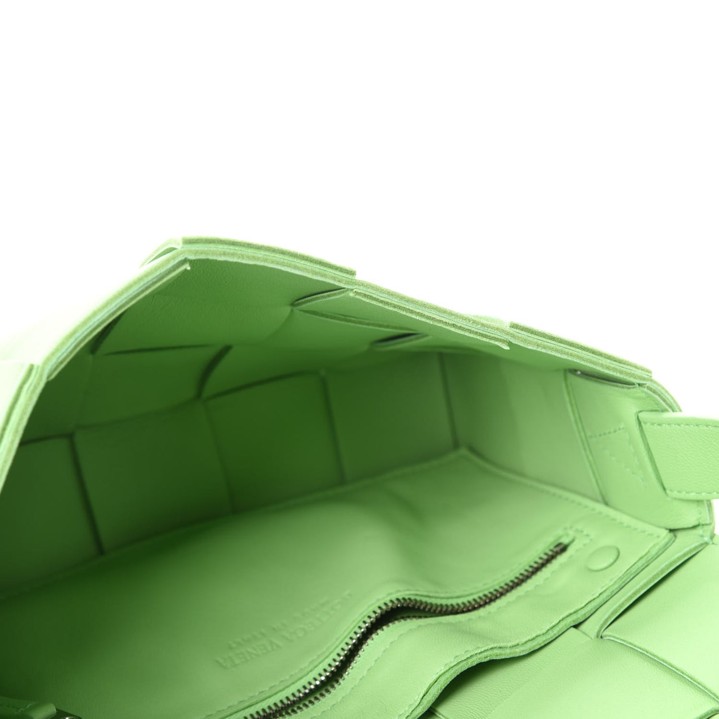 Nappa Maxi Intreccio Cassette Bag Pistachio