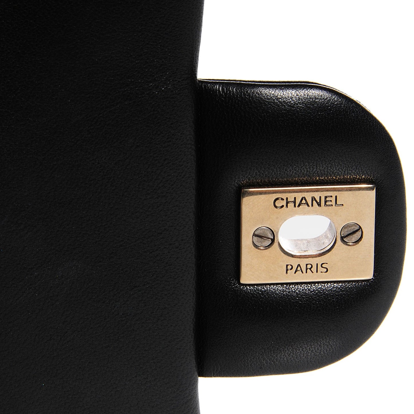 Lambskin Quilted Mini Square Flap Black