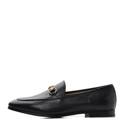 Gucci Calfskin Womens Jordaan Loafers 37 Black 1 of 9