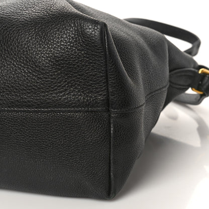 Prada Vitello Daino Shopping Tote Black 8 of 9