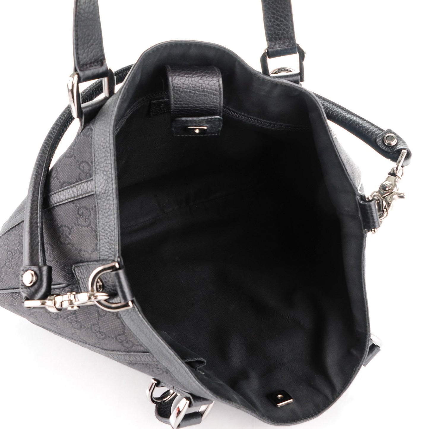 Monogram Medium Abbey Convertible Tote Black