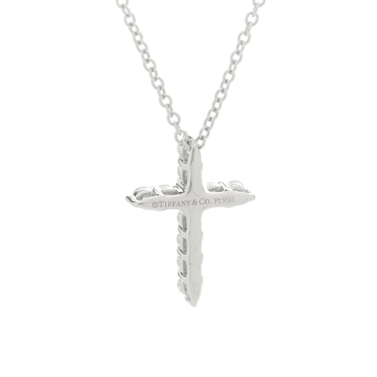tiffany ネックレス Tiffany Platinum Diamond Mini Cross Pendant Necklace 1879147