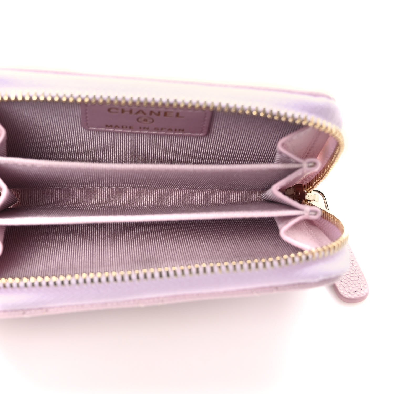 Chanel Caviar Quilted Zip Coin Purse Light Pink 5 of 8