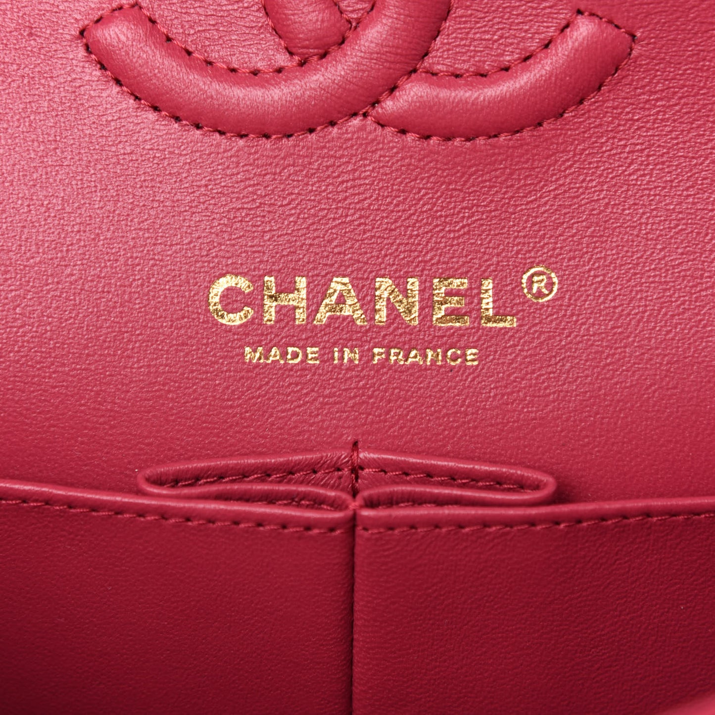 Caviar Quilted Small Double Flap Dark Pink