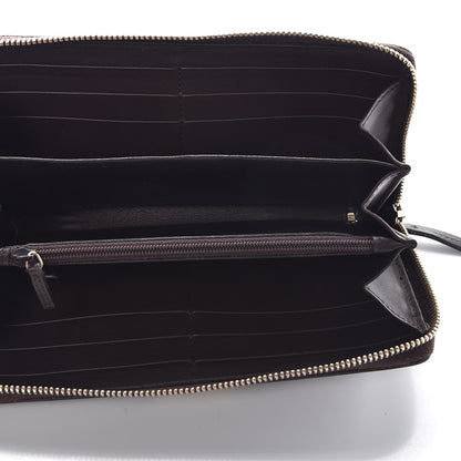 Gucci Guccissima Margaux Calfskin Metal Bar Zip Around Wallet Chocolate 5 of 11