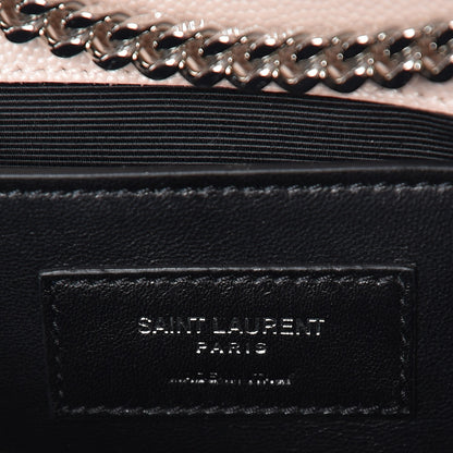 Saint Laurent Grain De Poudre Small Monogram Kate Satchel Marble Pink 7 of 8