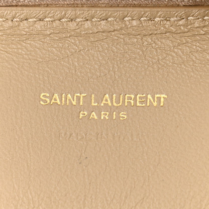 Saint Laurent Smooth Calfskin Small Suzanne Hobo Ivory Natural 8 of 13