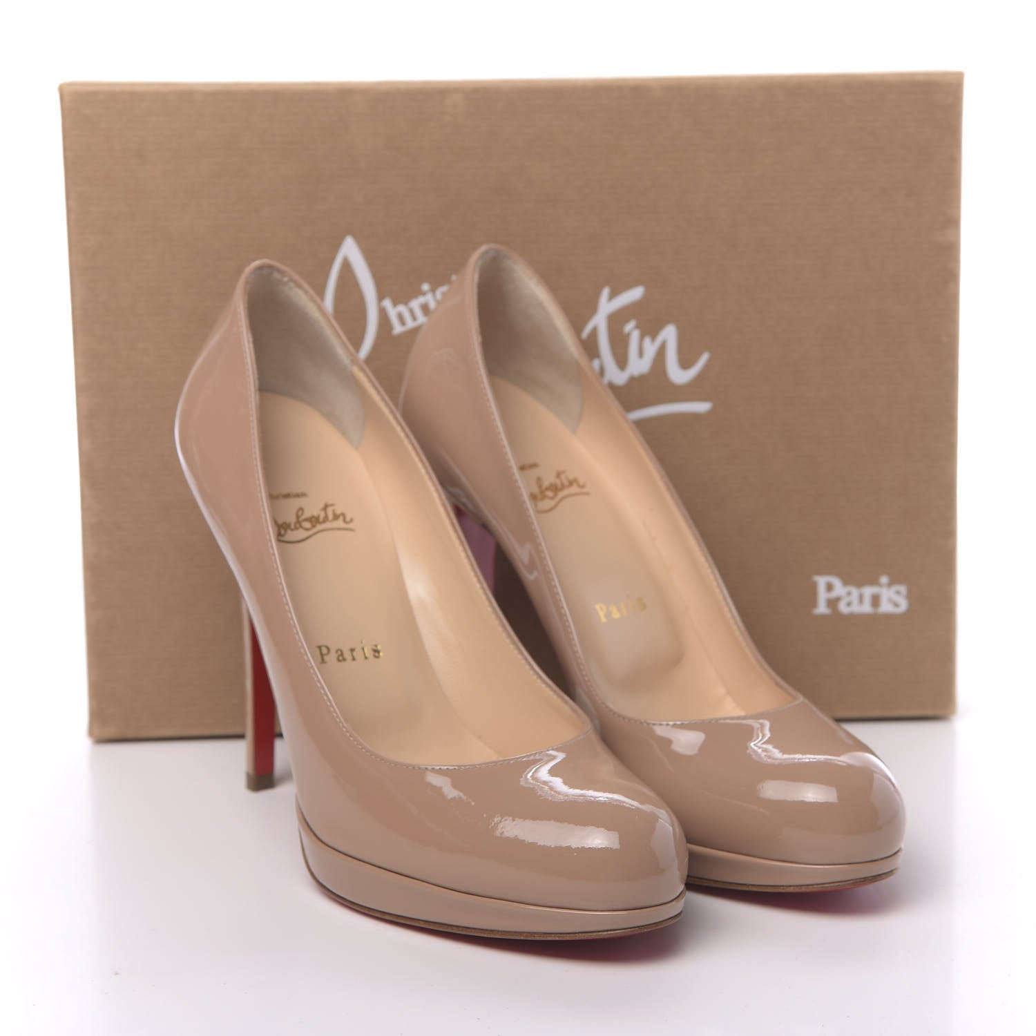 Christian Louboutin Patent New Simple 120 Pumps 37 Nude 8 of 8