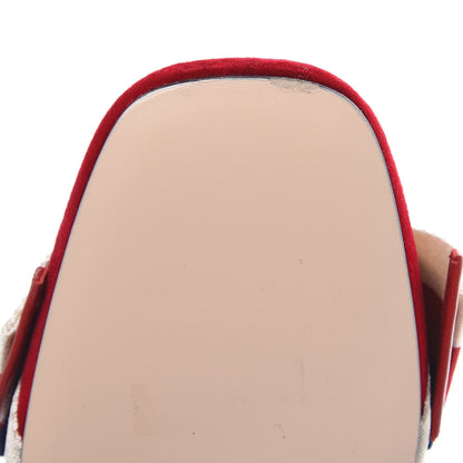 Gucci Velvet Sylvie Bow Slippers 37 Hibiscus Red 10 of 11