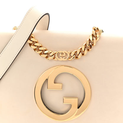 Gucci Roxy Calfskin Blondie Chain Shoulder Flap Bag Mystic White 8 of 10