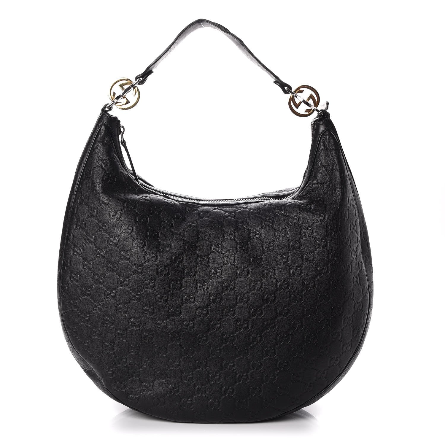 Gucci Guccissima Large GG Twins Hobo Black 1 of 9