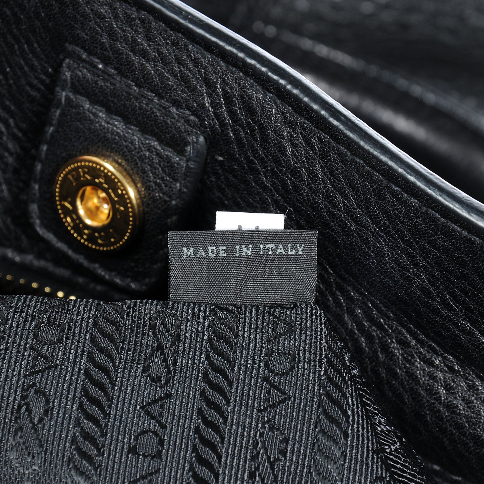 Prada Vitello Daino Tote Black 7 of 8