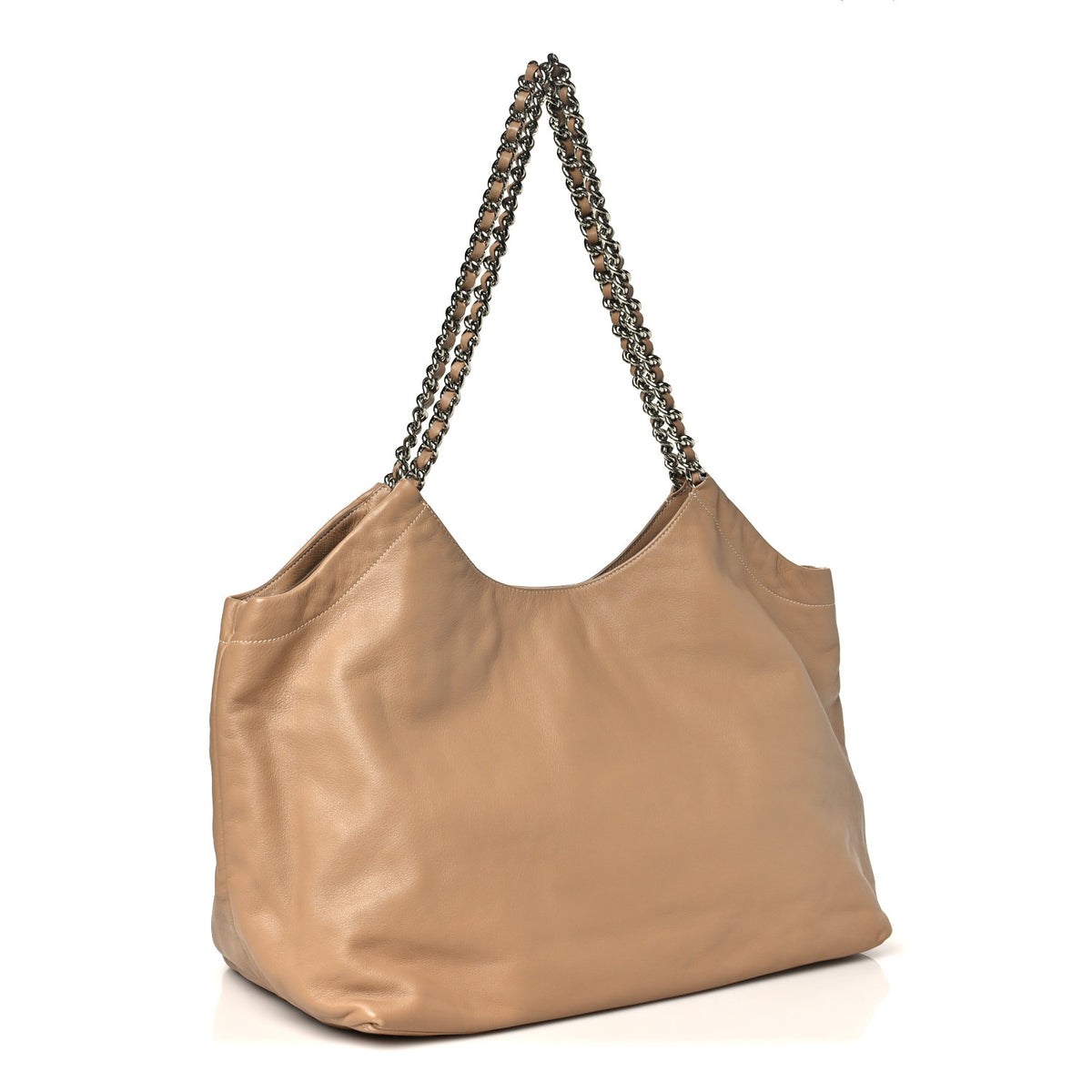Prada Soft Calf Chain Tote Sughero 3 of 11