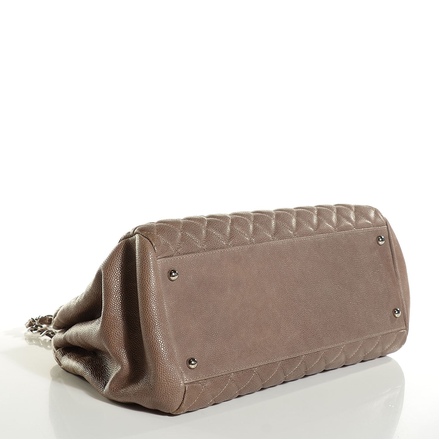Chanel Caviar Quilted Large Just Mademoiselle Bowling Bag Grey 4 of 7