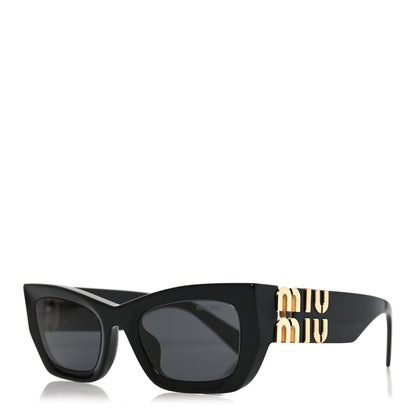 Miu Miu Acetate Rectangle Sunglasses SMU 09W Black 1 of 7