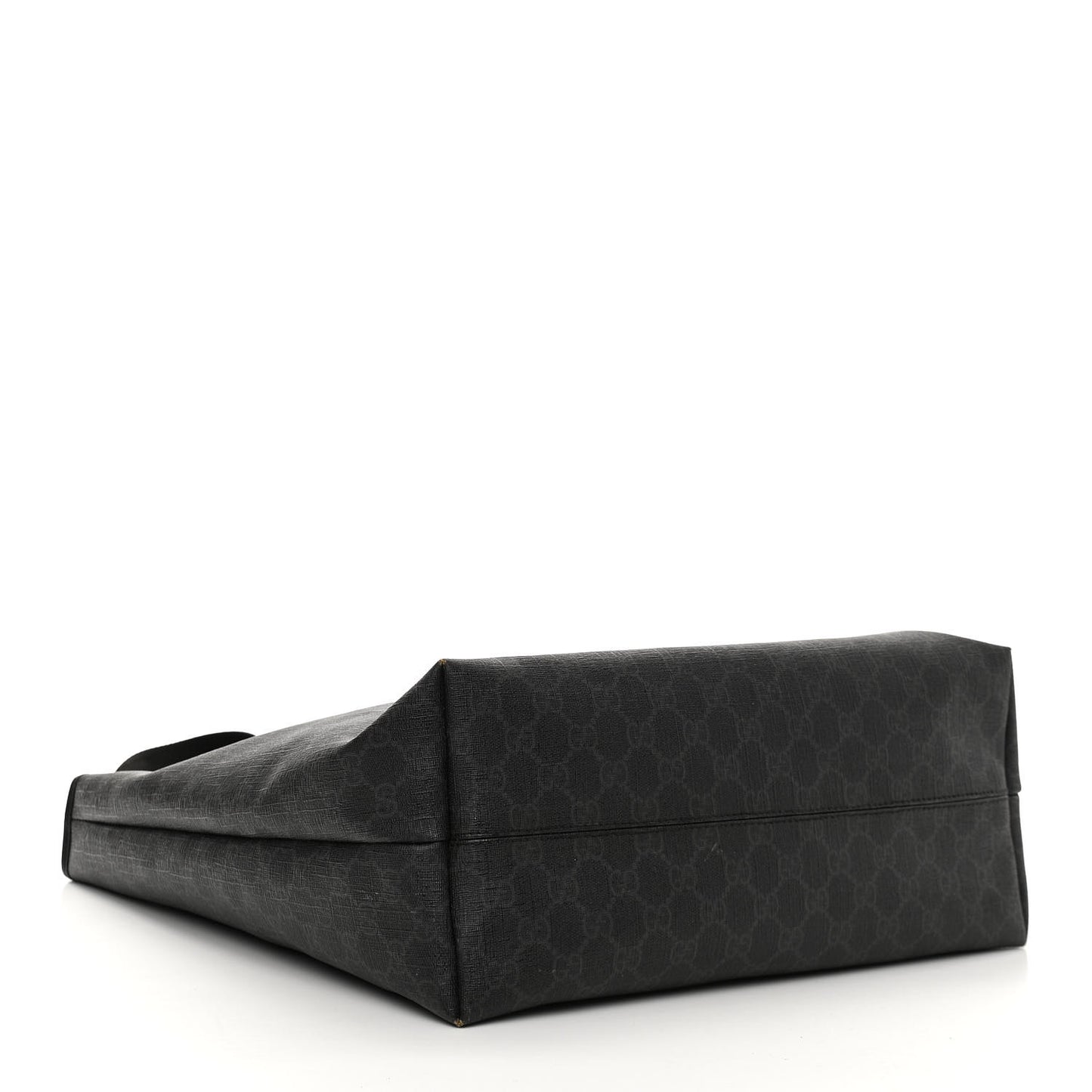 GG Supreme Monogram Web Handle Vertical Tote Black Grey
