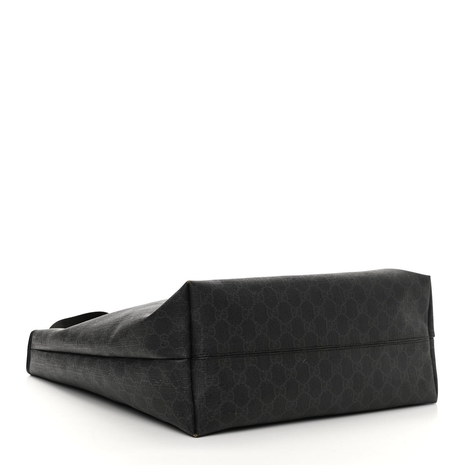 Gucci GG Supreme Monogram Web Handle Vertical Tote Black Grey 4 of 15