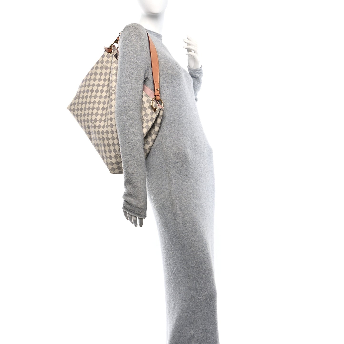 Damier Azur Graceful MM Rose Ballerine