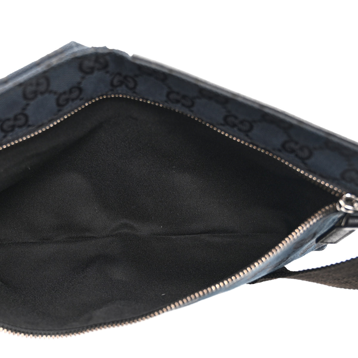 GG Monogram Double Pocket Belt Bag Black