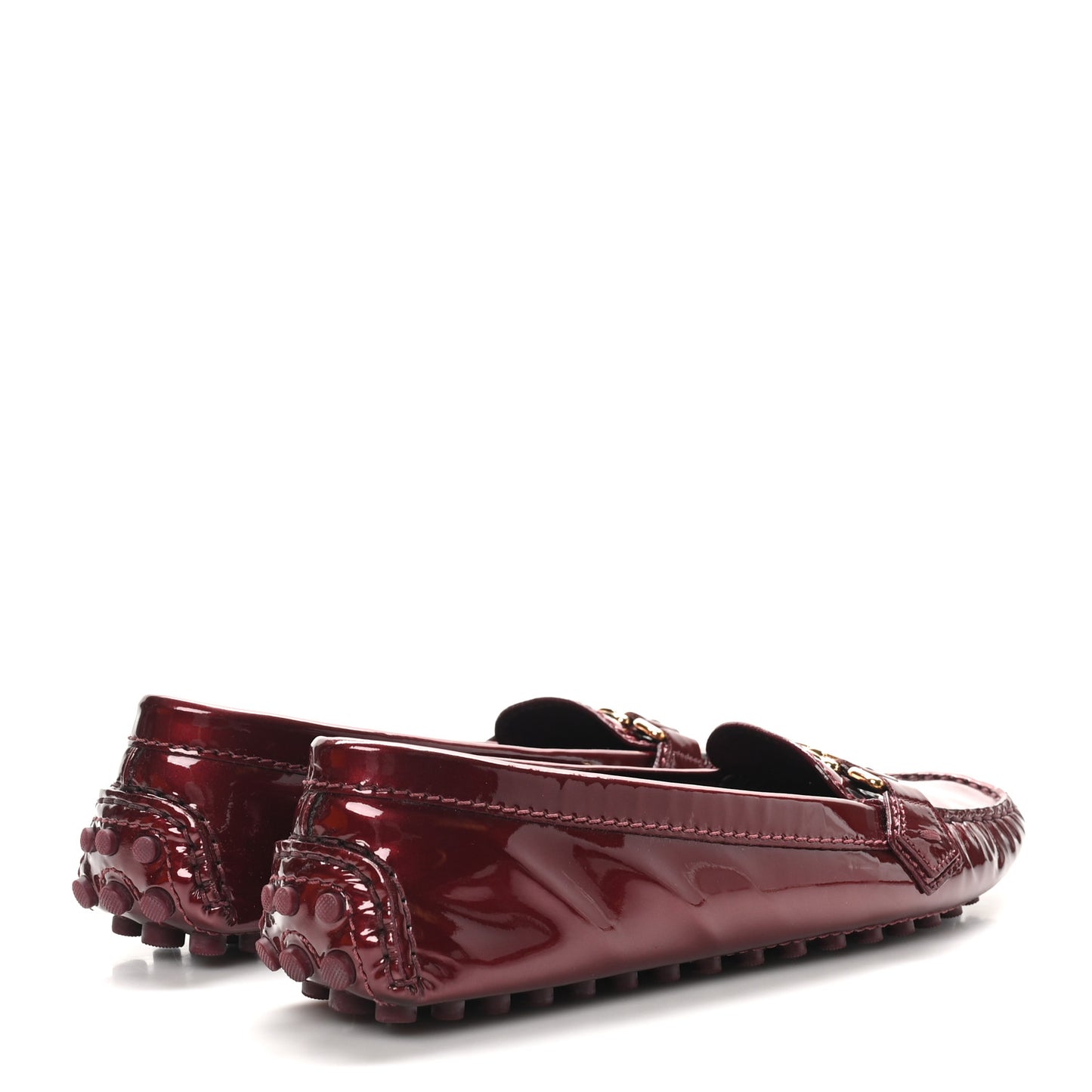 Patent Calfskin Oxford Loafers 38 Rouge Fauviste